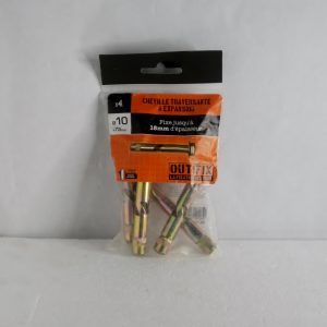 4 Chevilles traversante à expansion 10x75mm. OUTIFIX