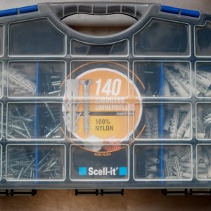 Coffret de 140 chevilles universelles + vis SCELL-IT