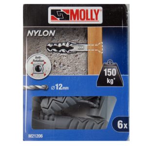 6 Chevilles nylon 12 x 60mm. Ref. M21206-XJ MOLLY