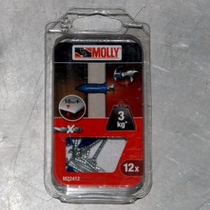 12 Chevilles avec vis à tête fraisée PUN-S MOLLY Ref. M22412-XJ