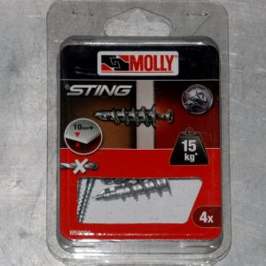 4 Chevilles autoforeuses avec vis STING MOLLY Ref. M58004-XJ