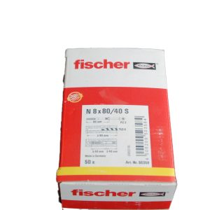 Boite de 50 chevilles à frapper N 8 x 80/40 S  FISCHER ref. 50358