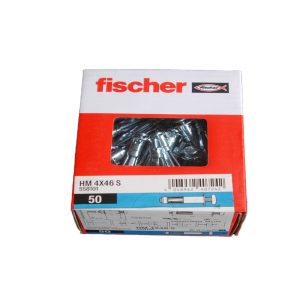 Boite de 50 chevilles placo HM 4 x 46S avec vis FISCHER ref. 558101