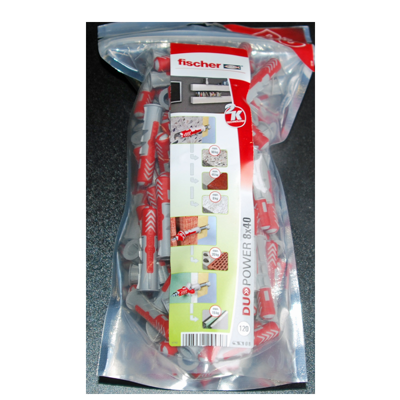 Big Pack 120 chevilles bi-matière DuoPower 8 x 40 FISCHER ref. 535980
