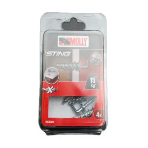 4 Chevilles autoforeuses avec crochet STING MOLLY Ref. M58000-XJ