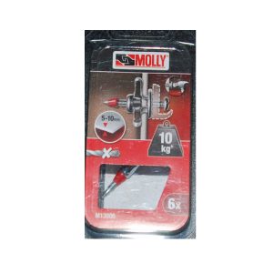 6 Chevilles auto perceuses avec vis M4 x 22mm MOLLY Ref. M13006-XJ