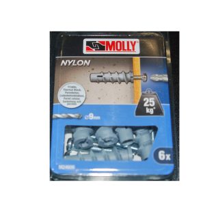 6 Chevilles autotaraudeuses avec vis M6 MOLLY Ref. M24606-XJ