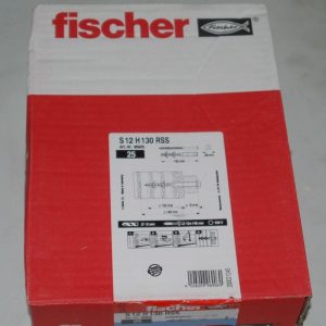 25 Chevilles traversantes 12x130mm. avec tirefonds  D.10 x 140mm. S 12 H 130 RSS ref.  96906 FISCHER