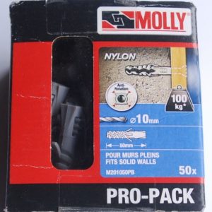 50 Chevilles nylon 10 x 50mm. Ref. M201050PB-XJ MOLLY