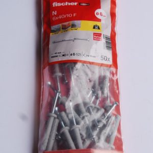 50 chevilles à frapper N 6 x 40/10 F  FISCHER ref. 43459