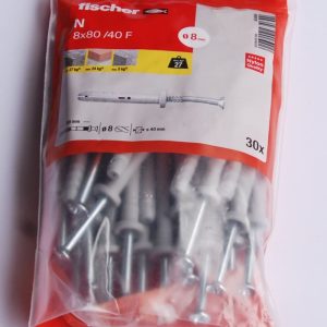 30 chevilles à frapper N 8 x 80/40 F  FISCHER ref. 43464