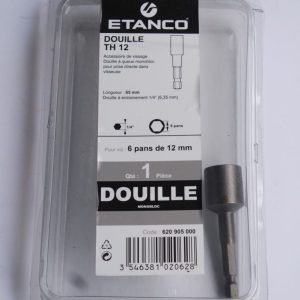 Douille monobloc D.12mm. pour vis TH12 ETANCO Ref.:620905000