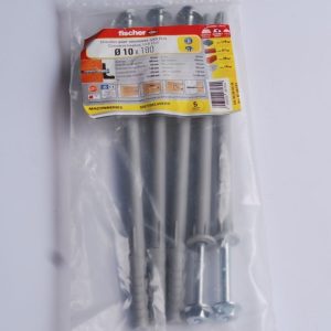 5 Fixations pour ossatures et cadres SXR 10 x 180 FUS avec vis à tête hexagonale Ref. 46162 FISCHER DAREX