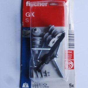 Cheville nylon pour carton-plâtre GK S avec vis. Ref; 84343 FISCHER