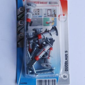 6 Chevilles autoforeuse pour plaques de carton plâtre DuoBlade S K NV avec vis FISCHER ref. 545684