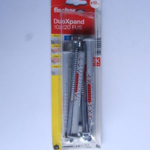 4 Chevilles rallongées DuoXpand 10 x 120 FUS en acier électrozingué Ref. 562192 FISCHER DAREX