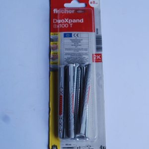 4 Chevilles rallongées DuoXpand 8 x 100 T en acier électrozingué Ref. 562180 FISCHER DAREX