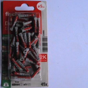 45 Chevilles tous matériaux DuoPower 5x25 ref. 534992 FISCHER