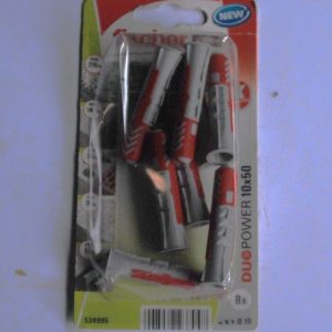 8 Chevilles tous matériaux DuoPower 10x50 ref. 534995 FISCHER