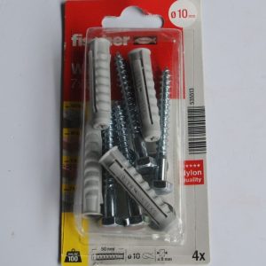 Kit de fixation pour petit chauffe-eau dans matériaux pleins WL 7X65/4K NV FISCHER Réf. 535513