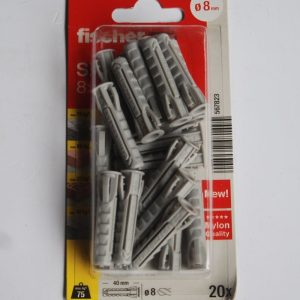 20 Chevilles à expansion en nylon SX plus 8 x 40 FISCHER ref. 567823