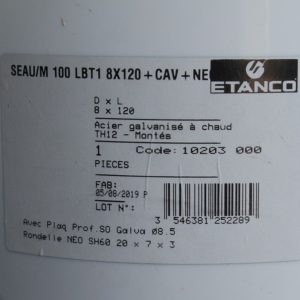 Sceau de 100 tirefonds à bourrer pour fixation de plaques fibres-ciment sur charpente bois Ref. 10203000 ETANCO