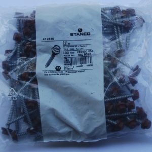 100 Vis autoperceuse 6.5x50mm. RAL 8012 Réf. 289600054 ETANCO