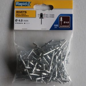 1 Sachet de 100 rivets  4mm x 8mm RAPID