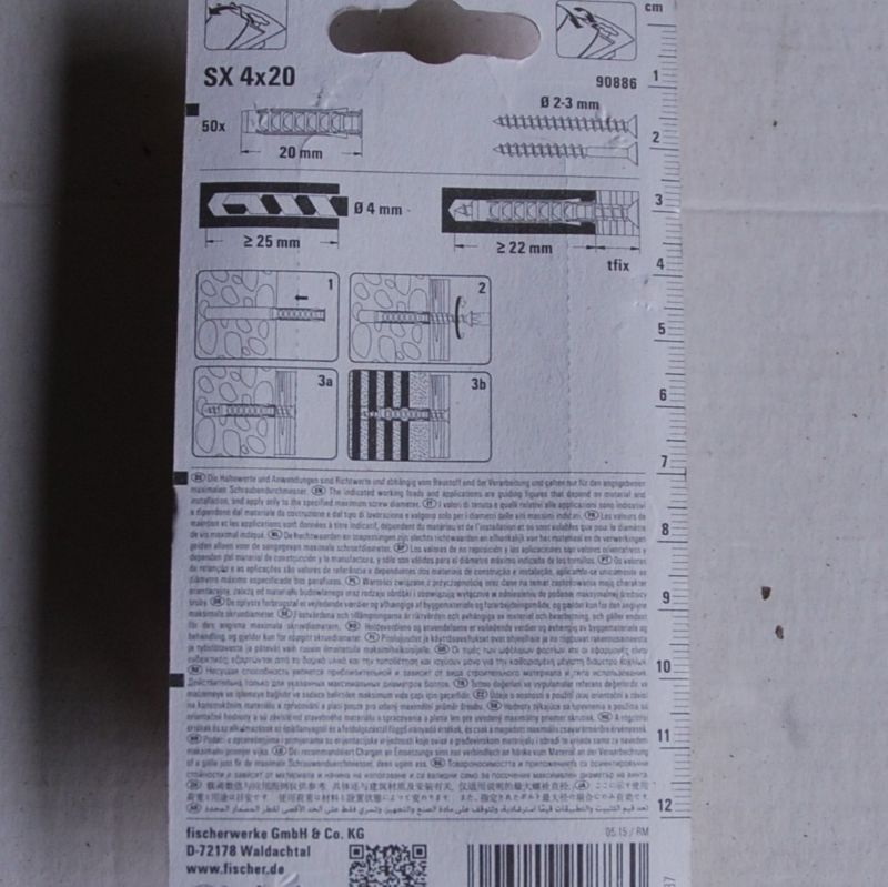 50 Chevilles à expansion en nylon SX 4 x 20 FISCHER ref. 90886 – Image 2