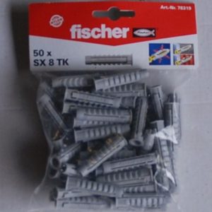 50 chevilles à expansion en nylon SX 8 TK  FISCHER ref. 78319
