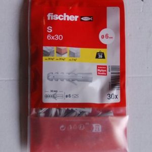 30 Chevilles nylon S 6 x 30 FISCHER ref. 46470