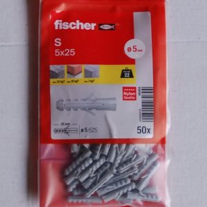 50 Chevilles nylon S 5 x 25 FISCHER ref. 46469