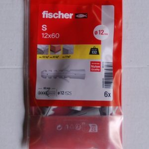 6 Chevilles nylon S 12 x 60 FISCHER ref. 46474